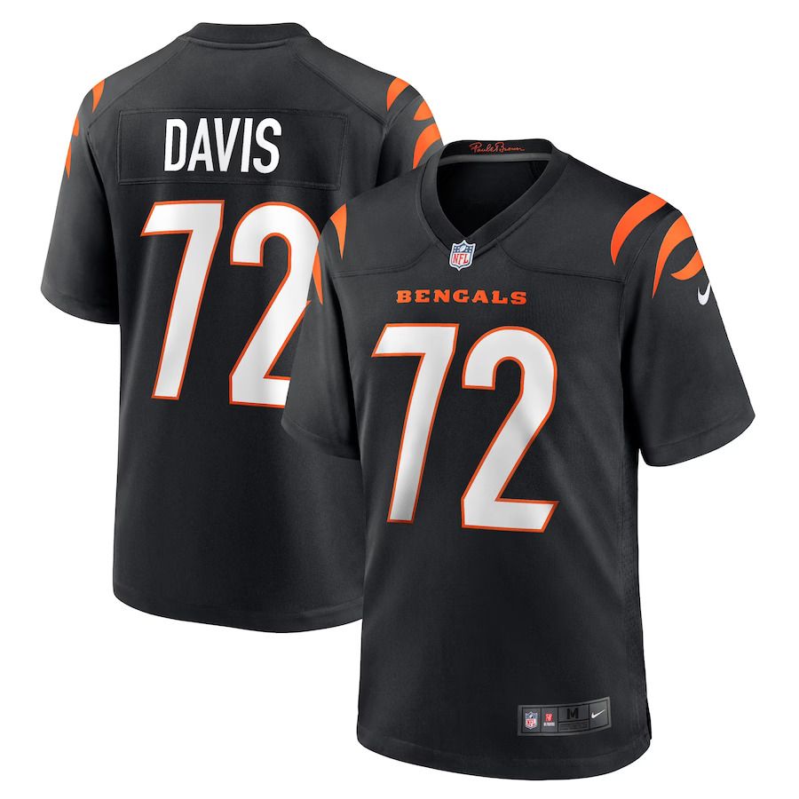 Men Cincinnati Bengals #72 Domenique Davis Nike Black Game Player NFL Jersey->cincinnati bengals->NFL Jersey